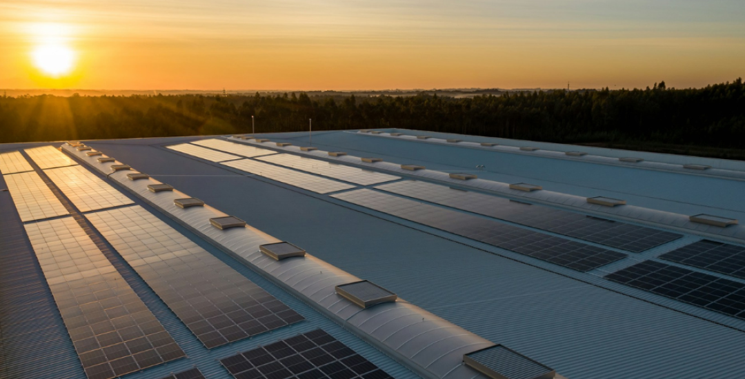 Photovoltaik-Anlage auf einem Dach